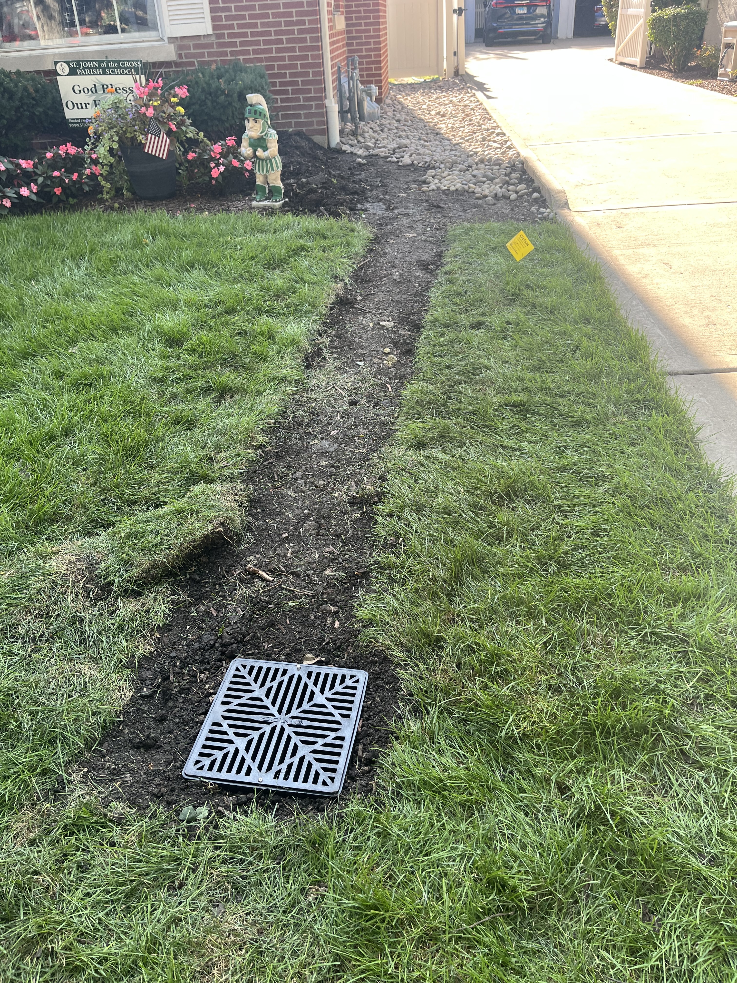 Residential Yard Drainage Installation in Western Springs, IL