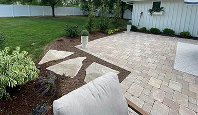 Backyard paver patio design