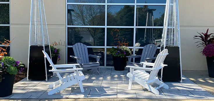 Commercial outdoor patio installation