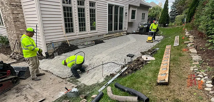 Fox landscape installation crew at work