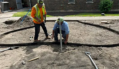Landscape installation base preparation
