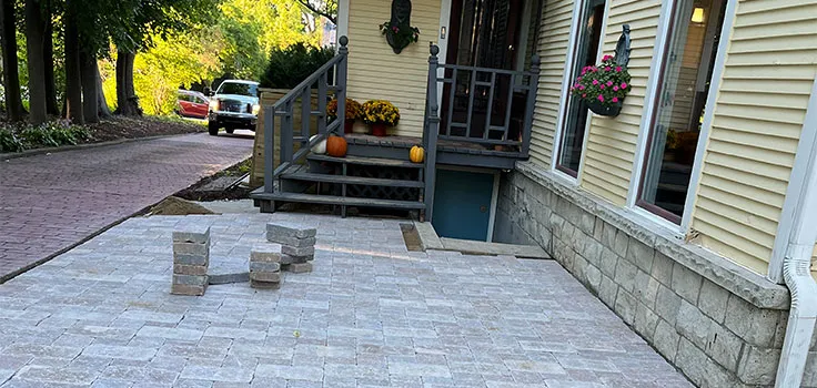 Paver driveway installation process