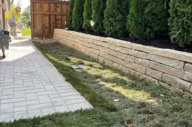 Finished paver patio installation