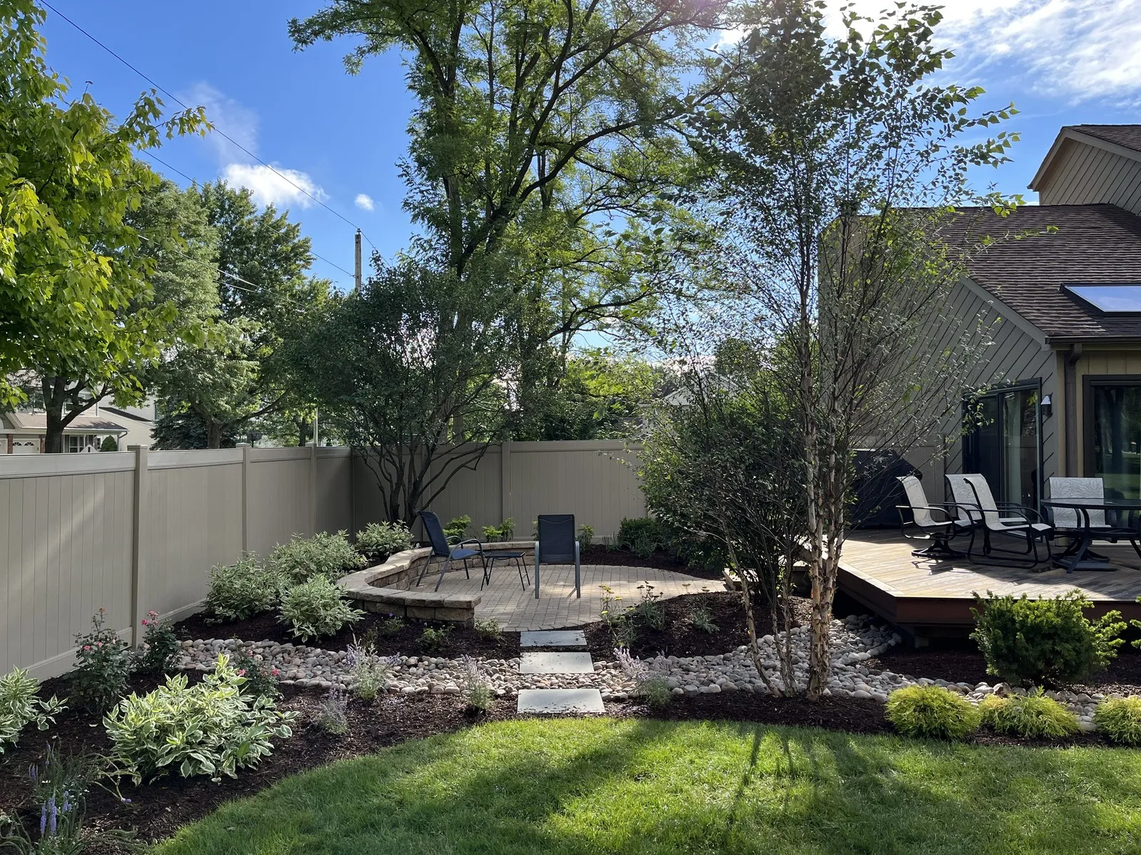 Custom outdoor living space design in Westmont, IL