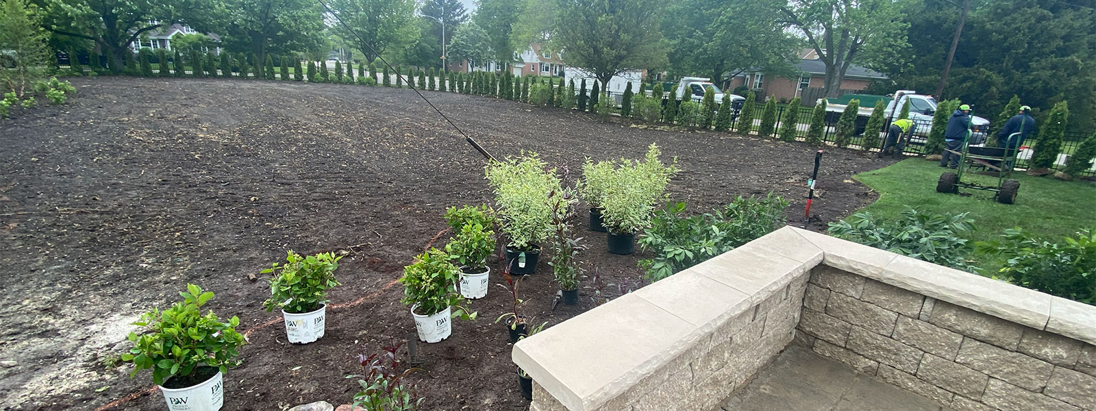 Yard grading preparation landscape installation